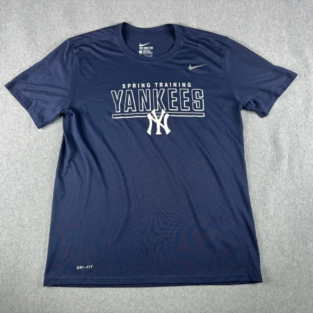 Nike New York Yankees Dri-FIT T-Shirt Gray Authentic MLB L Spring Training